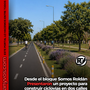 Presentaron un proyecto para construir ciclovías en dos calles clave de Roldán.